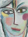 Cabeza de mujer femina 1922 Alexej von Jawlensky Expresionismo